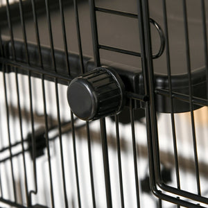 English Elm Small Animal Cage Six Tier Metal Wire Enclosure with Wheels Ramps and Multi Level Platforms W2225141092