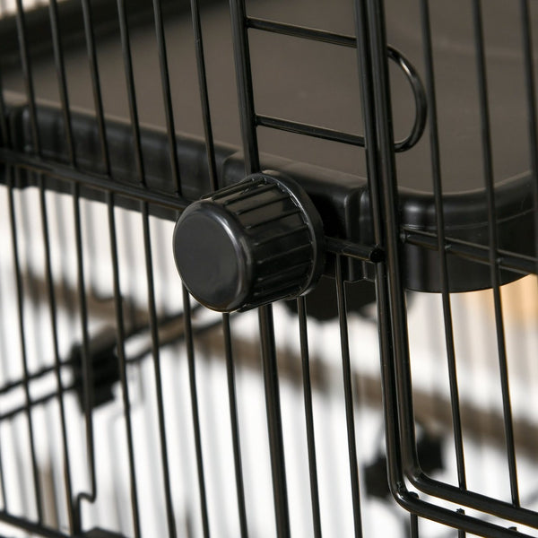 English Elm Small Animal Cage Six Tier Metal Wire Enclosure with Wheels Ramps and Multi Level Platforms W2225141092