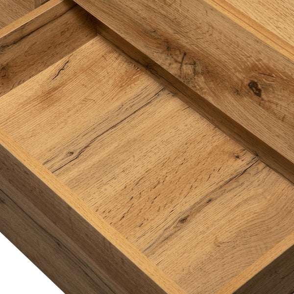 English Elm Modern TV Stand 42" Console for Large TVs, Sturdy 110lb Capacity, Double Storage & Drop Door Design Wood WF303474AAQ