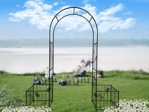 English Elm Metal Powder-coated Iron Garden Arch Trellis for Climbing Plants Weddings Events W656127045