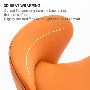 English Elm Swivel Titanium Stainless Steel Bar Stool Brown Adjustable Height 21.7-31.5" 360° Swivel Comfort Back W2195135504