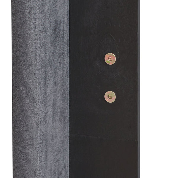 English Elm Velvet Queen Platform Bed Charcoal Gray — Button Tufted Winged Headboard, 600LB Slat Support, Easy Assembly W2297141187
