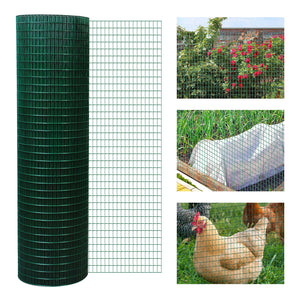 English Elm PawHut 98' x 35.5" PVC-Coated Steel Hardware Cloth Roll, 1/2 x1" Mesh for Garden & Poultry Defense W2225141112