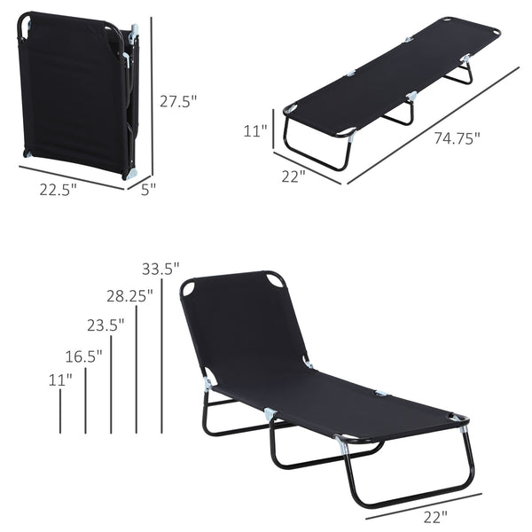English Elm Folding Chaise Lounge Chairs - Adjustable Reclining Poolside Seats For Beach, Patio, And Travel W2225141410