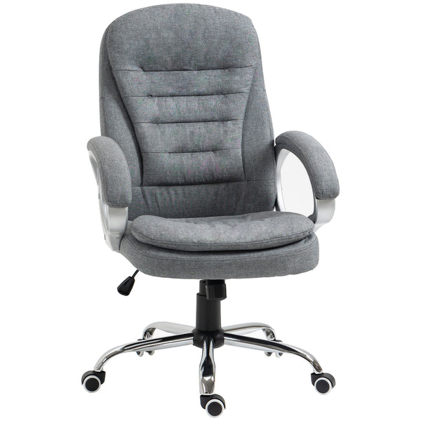 English Elm High Back Executive Office Chair - Ergonomic, Adjustable Height, Plush Padding, And Smooth Mobility W2225141488