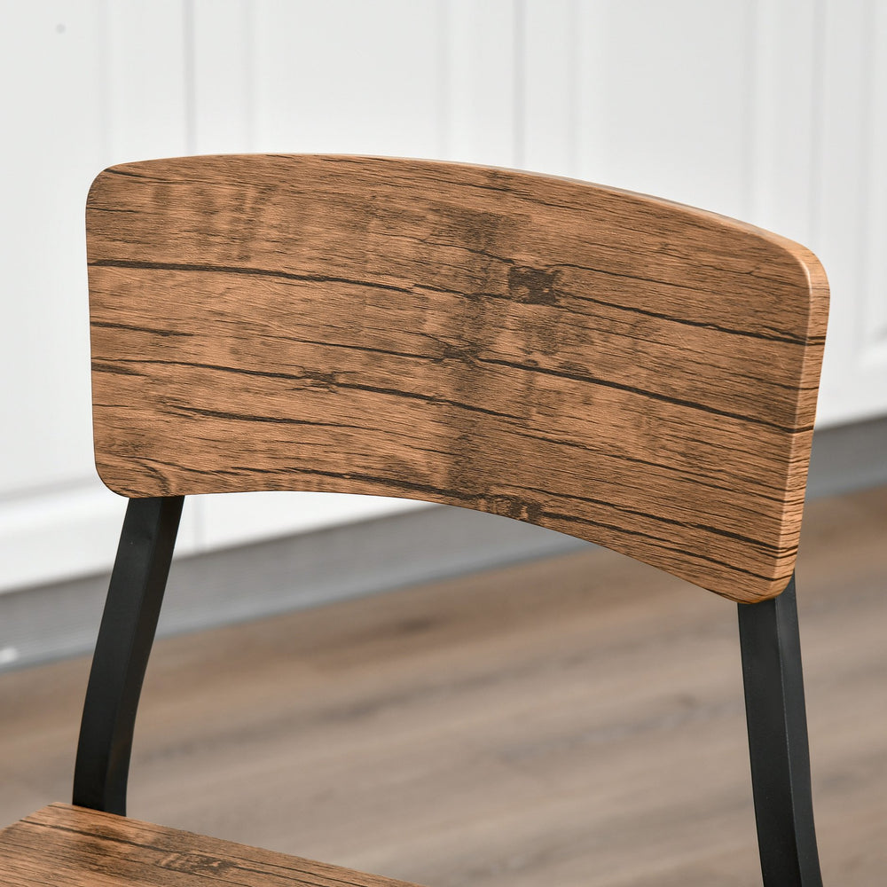 English Elm 3 Piece Bar Table Set Rustic Brown Industrial Counter Height Dining Set with Steel Legs & Footrest Cozy43 W2225141220