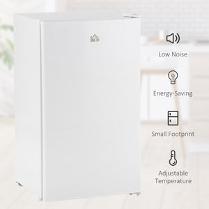 English Elm 3.2 Cu Ft Compact Mini Fridge with Freezer Adjustable Shelving for Dorm or Office W2225141452