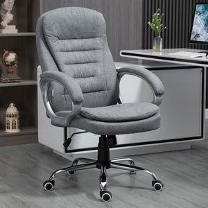 English Elm High Back Executive Office Chair - Ergonomic, Adjustable Height, Plush Padding, And Smooth Mobility W2225141488