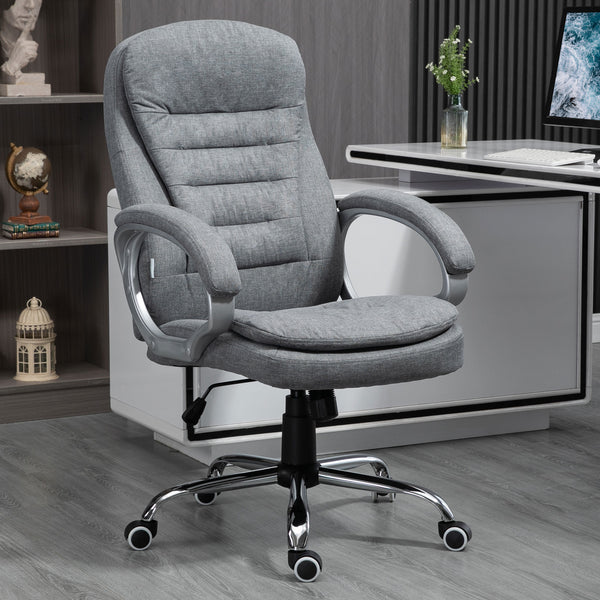English Elm High Back Executive Office Chair - Ergonomic, Adjustable Height, Plush Padding, And Smooth Mobility W2225141488