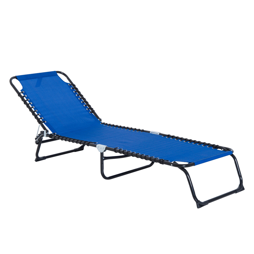 English Elm Folding Chaise Lounge Chair - 4-Position Recline, Breathable Mesh, Portable Outdoor Comfort For Sunbathing W2225141408