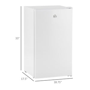 English Elm 3.2 Cu Ft Compact Mini Fridge with Freezer Adjustable Shelving for Dorm or Office W2225141452