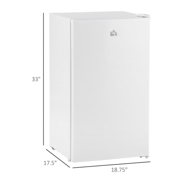 English Elm 3.2 Cu Ft Compact Mini Fridge with Freezer Adjustable Shelving for Dorm or Office W2225141452