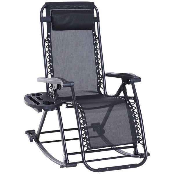English Elm Outdoor Swing Glider Chair Steel Frame Patio Rocking Mesh Seat 330lb Capacity Weatherproof Comfort Black W2225141402