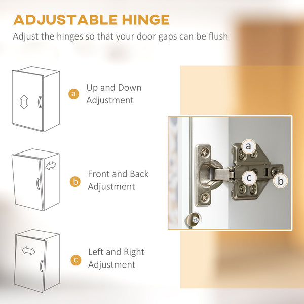 English Elm HOMCOM Traditional 61" Freestanding Kitchen Pantry Cabinet with 5 Adjustable Shelves, Soft-Close Doors, Drawers, White W2225141224