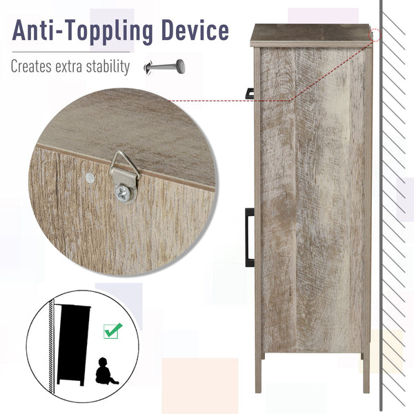 English Elm Kleankin Rustic Bathroom Floor Cabinet With Drawer & Adjustable Shelf, Space-Saving Storage Solution W2225141463