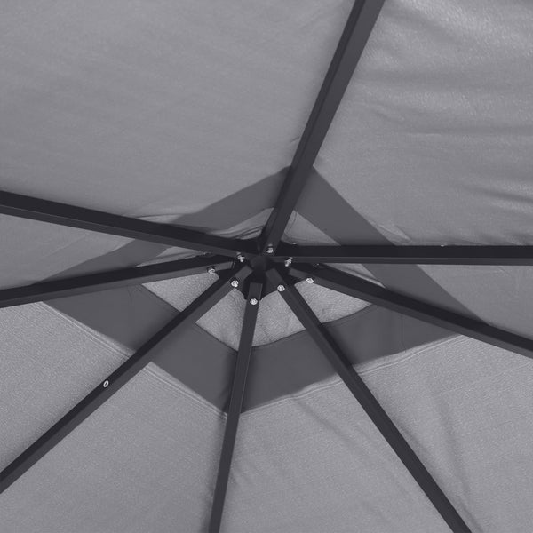 English Elm 10' Outdoor Retractable Pergola Canopy with Aluminum Frame, UV-Proof Fabric, Smooth Slide Rails for Patio Comfort Black W2225141386
