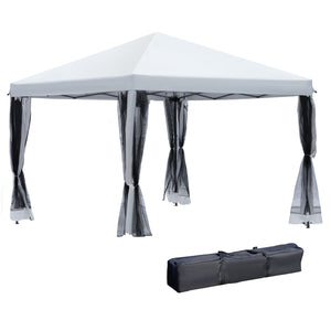 English Elm 10' Outdoor Retractable Pergola Canopy with Aluminum Frame, UV-Proof Fabric, Smooth Slide Rails for Patio Comfort White W2225141412
