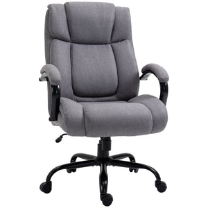 English Elm High Back Big And Tall Executive Office Chair - Heavy-Duty, Adjustable, Wide Seat, Light Grey Comfort W2225141490
