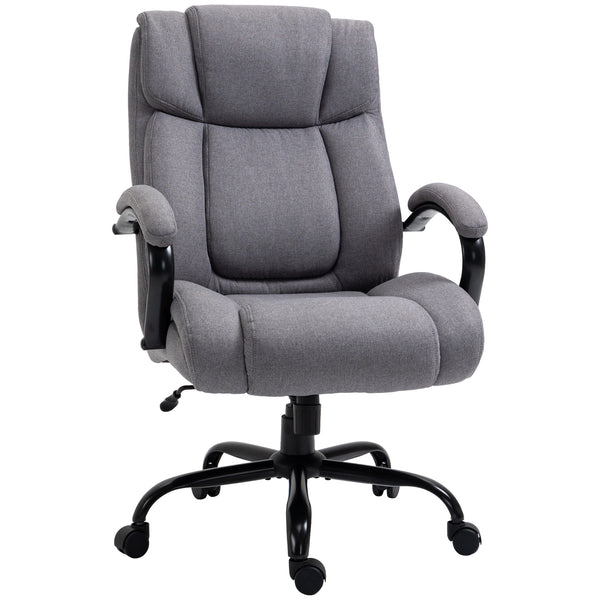 English Elm High Back Big And Tall Executive Office Chair - Heavy-Duty, Adjustable, Wide Seat, Light Grey Comfort W2225141490