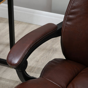 English Elm High Back Massage Office Chair With 6 Vibration Points, Adjustable Recline & Retractable Footrest W2225141238