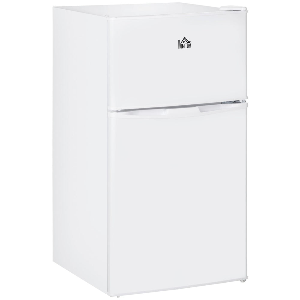 English Elm Double Door Compact Refrigerator 3.2 Cu Ft with Freezer and Reversible Hinge for Dorm W2225141451