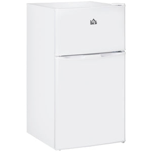English Elm Double Door Compact Refrigerator 3.2 Cu Ft with Freezer and Reversible Hinge for Dorm W2225141451