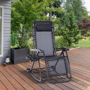 English Elm Outdoor Swing Glider Chair Steel Frame Patio Rocking Mesh Seat 330lb Capacity Weatherproof Comfort Black W2225141402