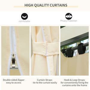 English Elm 10' Outdoor Retractable Pergola Canopy 10' x 13' Aluminum Patio Shelter with UV & Water-Resistant Top White W2225141418