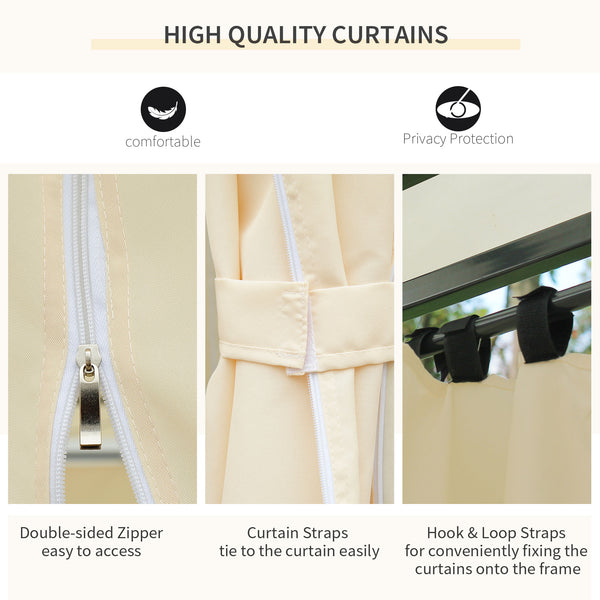 English Elm 10' Outdoor Retractable Pergola Canopy 10' x 13' Aluminum Patio Shelter with UV & Water-Resistant Top White W2225141418