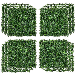English Elm 12 Piece Faux Boxwood Wall Panels Uv Resistant Outdoor Privacy Hedge Garden Screen W2225141391