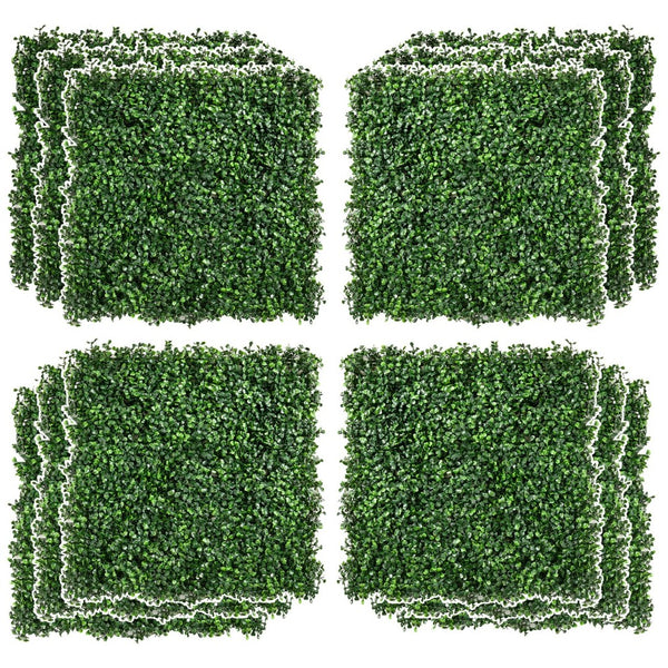 English Elm 12 Piece Faux Boxwood Wall Panels Uv Resistant Outdoor Privacy Hedge Garden Screen W2225141391