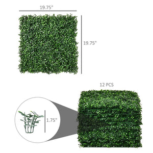 English Elm 12 Piece Faux Boxwood Wall Panels Uv Resistant Outdoor Privacy Hedge Garden Screen W2225141391