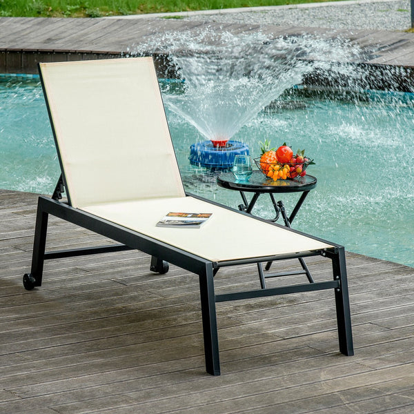 English Elm Outdoor Swing Glider Chair Steel Frame Patio Rocking Mesh Seat 330lb Capacity Weatherproof Comfort White W2225141424