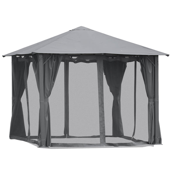 English Elm 10' Outdoor Retractable Pergola Canopy with Aluminum Frame, UV-Proof Fabric, Smooth Slide Rails for Patio Comfort Black W2225141386