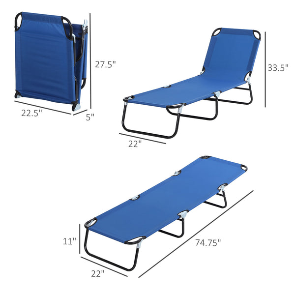 English Elm Folding Chaise Lounge Pool Chair - Adjustable 5-Position Outdoor Lounger For Ultimate Relaxation & Comfort W2225141411
