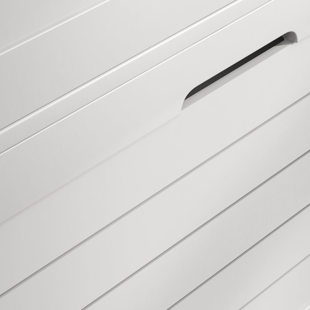 English Elm Narrow Shoe Cabinet with 3 Flip Drawers, Slim Louvered Entryway Organizer for 6 Pairs, White (96) W2225141229