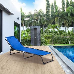 English Elm Folding Chaise Lounge Chair - 4-Position Recline, Breathable Mesh, Portable Outdoor Comfort For Sunbathing W2225141408