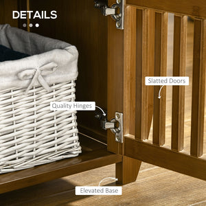 English Elm Shoe Bench With Hidden Storage, Bamboo Entryway Seating & Magazine Rack, Stylish & Functional Design W2225141227-GIGA