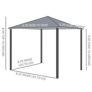 English Elm 10' Outdoor Retractable Pergola Canopy with Aluminum Frame, UV-Proof Fabric, Smooth Slide Rails for Patio Comfort Black W2225141386