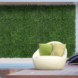 English Elm Artificial Boxwood Hedge Panels Set of 12 Uv Resistant Pe Faux Greenery Wall Coverage W2225141396