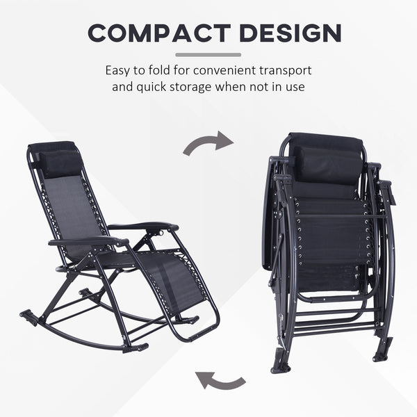 English Elm Outdoor Swing Glider Chair Steel Frame Patio Rocking Mesh Seat 330lb Capacity Weatherproof Comfort Black W2225141402