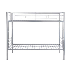 English Elm Metal Twin Over Bunk Bed with Built-in Stairs for Kids Shared Bedroom W311121106