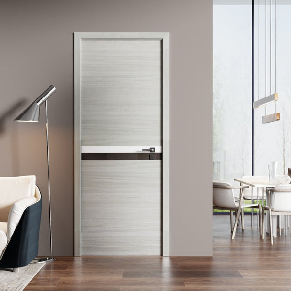 English Elm Crazy Elf Melamine Door Slab Mdf Core Waterproof Ready to Hang Interior Panel W936126317