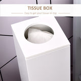 Small Bathroom Corner Toilet Paper Cabinet with Doors/Shelves, White Storage Organizer