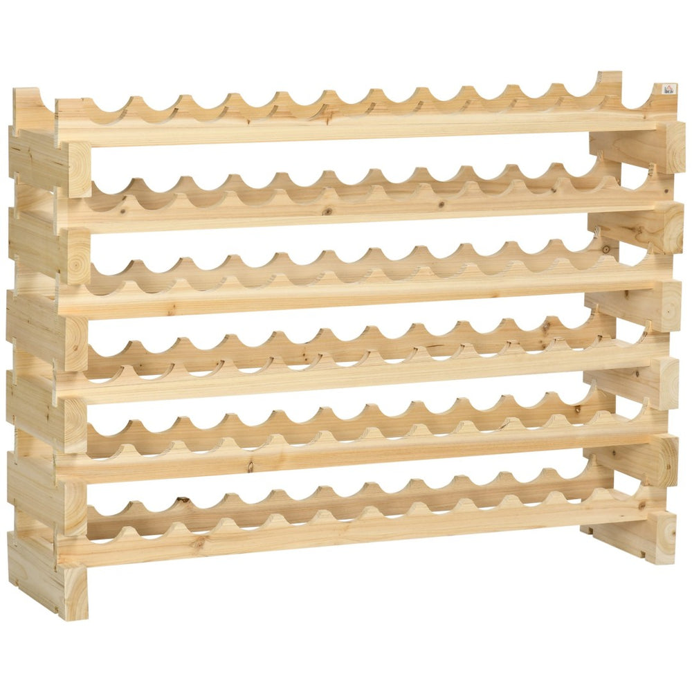 English Elm Stackable Modular Wine Rack Six Tier Natural Wood Freestanding Cellar Storage W2225141449