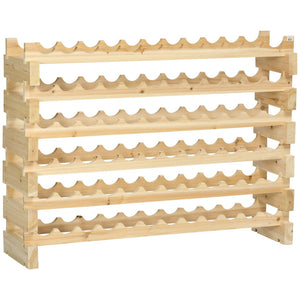 English Elm Stackable Modular Wine Rack Six Tier Natural Wood Freestanding Cellar Storage W2225141449