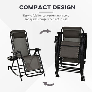 English Elm Outdoor Swing Glider Chair Steel Frame Patio Rocking Mesh Seat 330lb Capacity Weatherproof Comfort Gray W2225141401