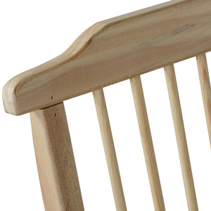 English Elm 3 Piece Patio Folding Bistro Set with Tie-On Cushions, Natural Pine Wood, Space-Saving Foldable Outdoor Seating for Balcony Garden Poolside W2225141373