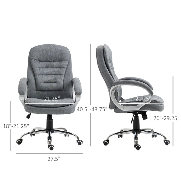 English Elm High Back Executive Office Chair - Ergonomic, Adjustable Height, Plush Padding, And Smooth Mobility W2225141488