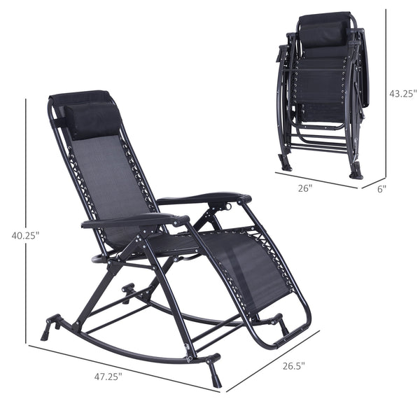 English Elm Outdoor Swing Glider Chair Steel Frame Patio Rocking Mesh Seat 330lb Capacity Weatherproof Comfort Black W2225141402